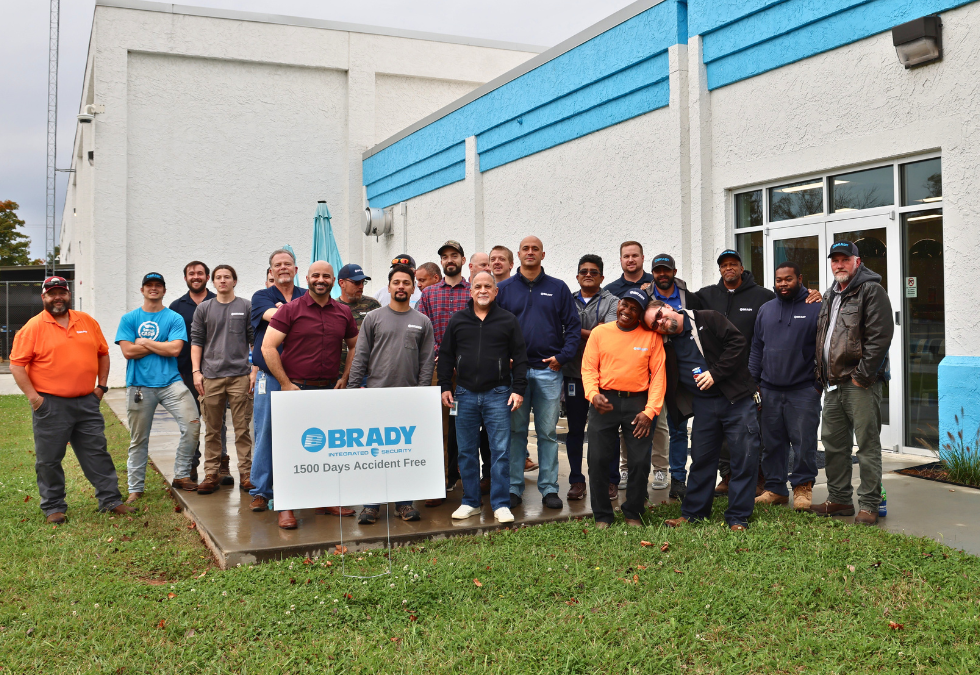 Brady Integrated Security Celebrates 1500 Days Accident-Free: A Milestone of Commitment to Safety