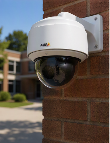 Image of a technician monitoring building equipment with connected technology.